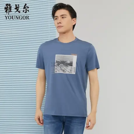 雅戈尔奥莱 商场同款男士短袖T恤新款官方正品商务休闲短袖POLO衫商品大图