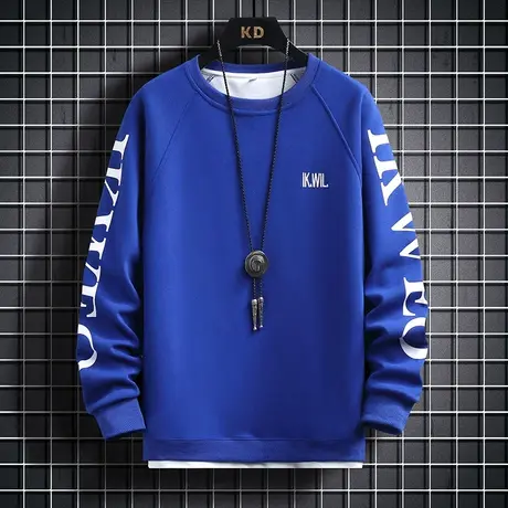 春秋季圆领卫衣男孩12-15岁初中学生13长袖t恤14青少年大童打底衫商品大图