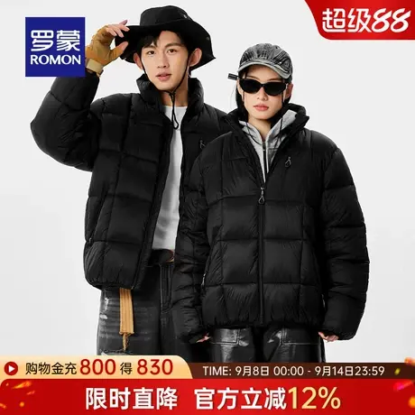 【男女同款】罗蒙情侣短款立领棉服2025冬季新款保暖宽松百搭棉衣图片