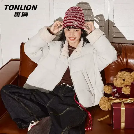唐狮立领棉服女款2026新款冬季棉袄小个子保暖加厚短款棉衣女VB图片