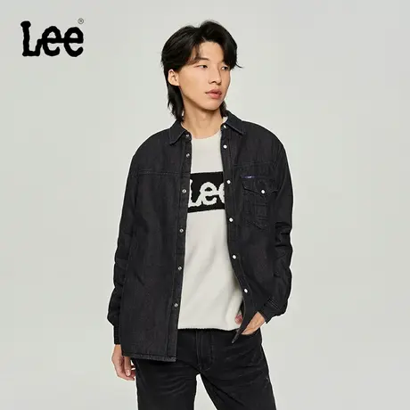 Lee商场同款23秋冬新品101+舒适版黑灰色男棉服LMT006888100-945图片