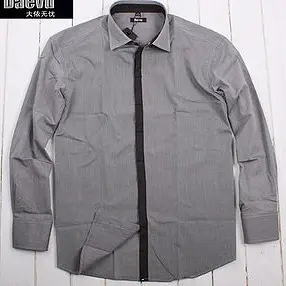 大衣无忧潮胖2017加肥加大码男装大号时尚加肥加大码男士长袖衬衣商品大图