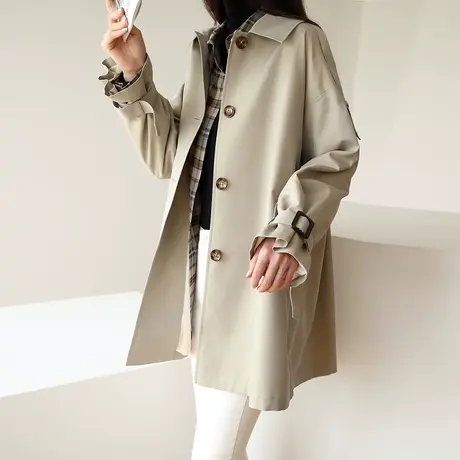 【清仓仅159元】中长款风衣女今年气质流行宽松小个子外套女商品大图