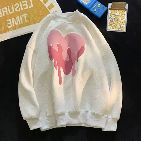 美式oversize落肩卫衣女秋2022新款情侣装小众潮ins宽松长袖上衣商品大图