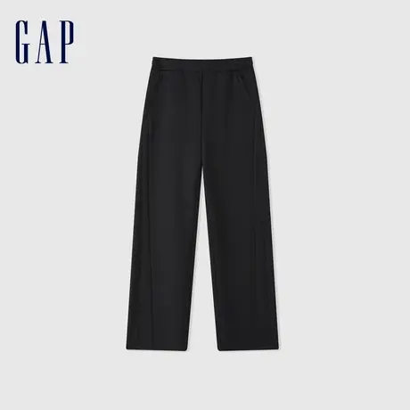 Gap女装春季2024新款基础款Scuba卫裤抽绳修身阔腿裤休闲裤892063商品大图