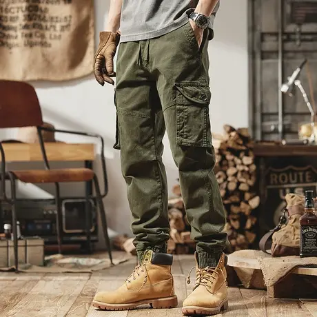 潮流复古裤子男款冬款多色可选工装裤男秋冬裤子时尚休闲潮流男装图片