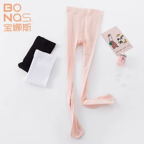 【直播间专享】宝娜斯3-11岁儿童天鹅绒舞蹈袜薄打底裤袜女宝宝袜图片