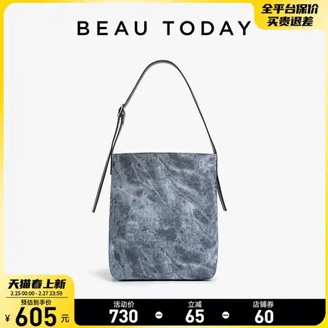 BeauToday单肩包女大容量托特包牛仔水桶包BT小众设计师包包女包商品大图