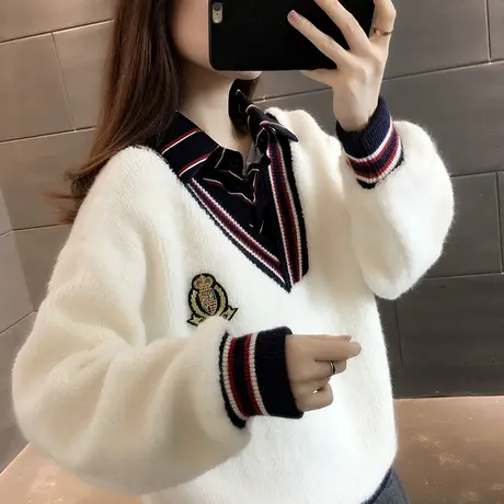 毛衣女装2023年新款秋冬季女士秋款秋装宽松外穿上衣服打底衫洋气图片