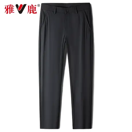 [简约百搭]雅鹿男士休闲直筒裤2024春夏新款高弹力易打理直筒长裤图片