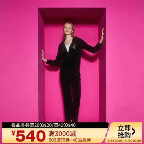 Juicy Couture橘滋秋女2023年新款奢华系列丝绒logo烫钻女式外套图片