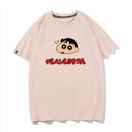 秀洛蜡笔小新Q版时尚百搭夏季新款纯棉短袖T恤情侣款男女纯棉宽松图片