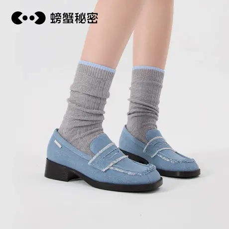 【2件9折3件8折】螃蟹秘密袜子女配小皮鞋薄小腿袜jk袜lolita商品大图