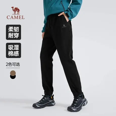 骆驼男装纯棉工装裤男士春夏薄款透气宽松户外运动束脚休闲长裤子商品大图