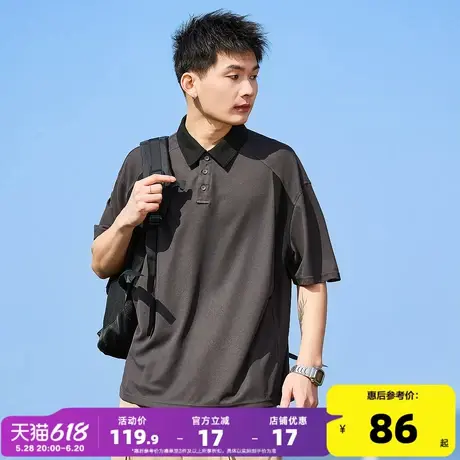 tonlion/唐狮唐狮25夏季新男短袖Polo衫拼接撞色翻领上衣学生T恤图片