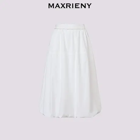 【奥莱】MAXRIENY收腰散摆大兜量半裙图片