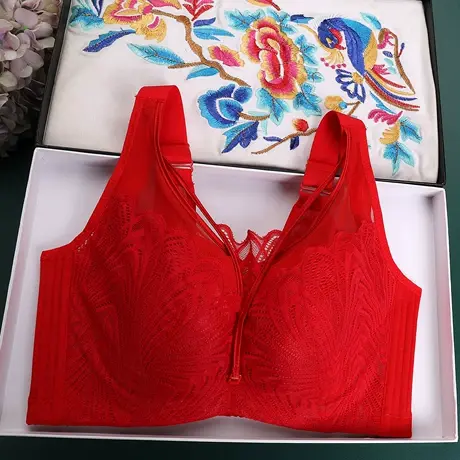 全罩杯抹胸式文胸大胸显小胸薄款聚拢收副乳防下垂调整型女士胸罩图片