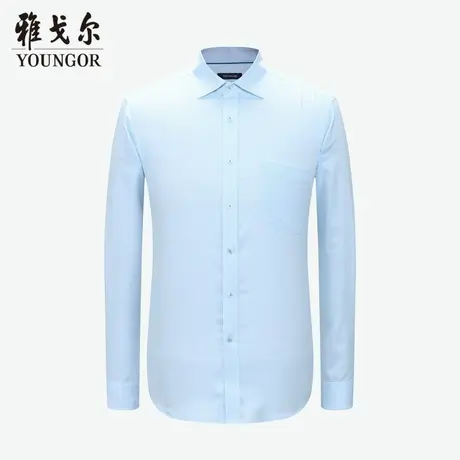 雅戈尔奥莱 商场同款男士长袖衬衫秋季新款官方DP免烫衬衣男商品大图