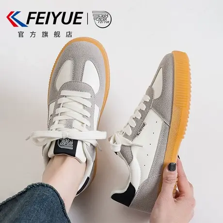 feiyue/飞跃女鞋德训鞋女2025春季新款复古厚底帆布鞋子透气休闲商品大图
