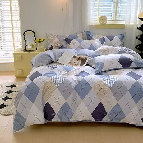 恒源祥纯棉被套单件家用亲肤裸睡全棉儿童卡通学生宿舍1米5被罩商品大图