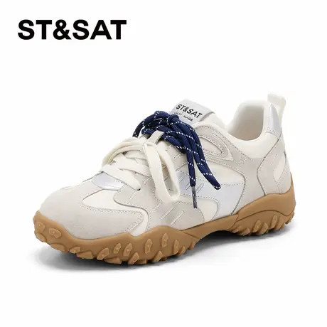 星期六厚底德训鞋女2026年新款春季休闲百搭舒适内增高2cm阿甘鞋商品大图