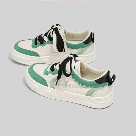 Betoo 软底舒适2022春季透气小众板鞋女百搭小白鞋子女ins潮板鞋商品大图