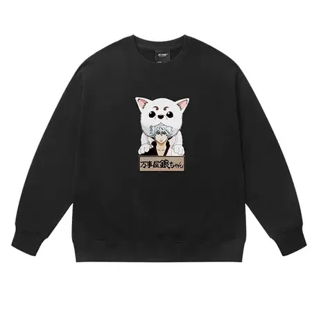 日系潮流银魂动漫周边联名圆领卫衣男女青少年坂田银时同款宽松潮商品大图