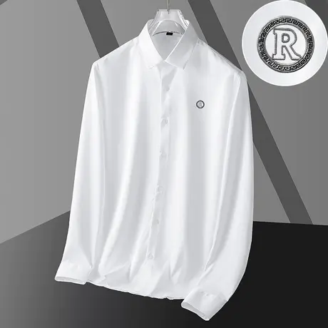 白色衬衫男士长袖商务正装免烫抗皱秋季衬衣高级感轻熟风休闲寸衫商品大图