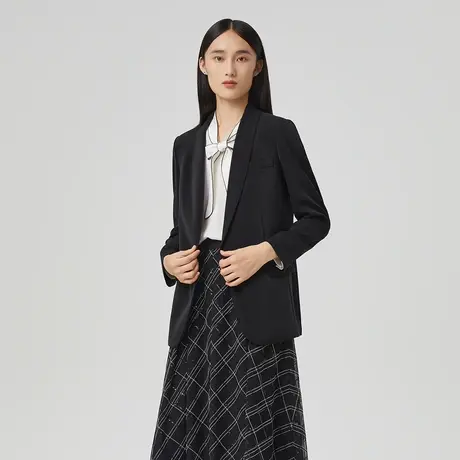 LANCY/悦朗姿春季新款短款气质西装通勤高级收腰OL西服外套女图片
