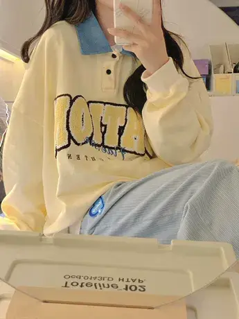 ins超火卫衣女春秋2022新款日系学院风宽松bf慵懒风oversize上衣图片