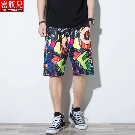 密瓶儿沙滩裤男宽松大码夏季2023新款短裤潮速干五分裤男潮牌ins图片