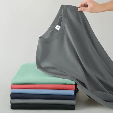 240G重磅纯棉长袖t恤男装2023新款潮流宽松内搭打底衫全棉秋衣服商品大图