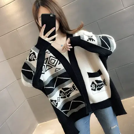 毛衣2023年新款女装秋冬季秋款秋装女士针织开衫宽松百搭外穿爆款商品大图