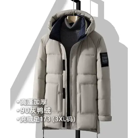 【测试勿拍】羽绒服外套男士短款连帽白鸭绒加厚羽绒图片