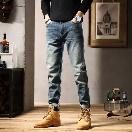 Modi Nick/摩帝尼克百搭时尚牛仔裤直筒休闲裤子潮流宽松牛仔裤商品大图