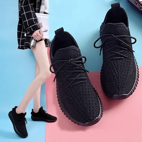 老北京布鞋女全黑色上班鞋防滑超轻肯德基餐厅不累脚厨房工作鞋子商品大图