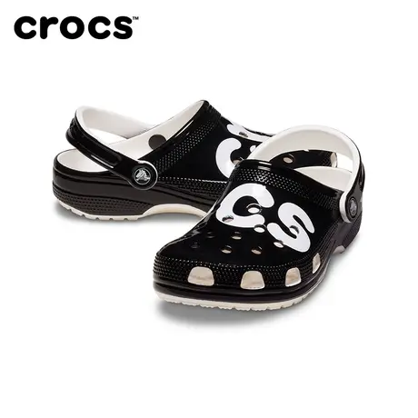 Crocs卡骆驰经典闪耀Logo洞洞鞋沙滩鞋户外包头拖鞋|210804商品大图
