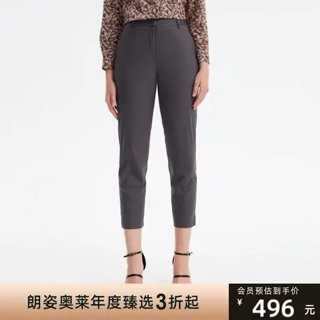 LANCY/朗姿夏季新款8分裤子女修身小脚裤子高腰显瘦商场同款商品大图