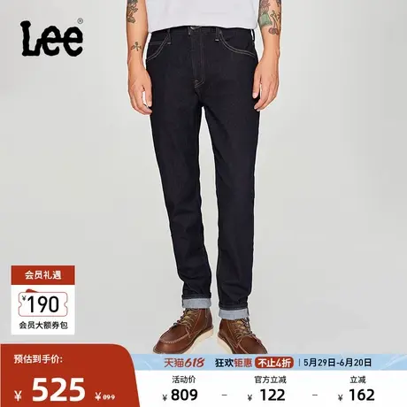 Lee商场同款731舒适中腰锥形经典五袋款磨毛清水洗男牛仔裤潮图片