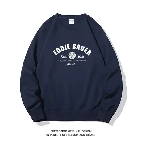 港风潮流字母印花卫衣男女款情侣装秋冬季宽松休闲圆领套头上衣商品大图