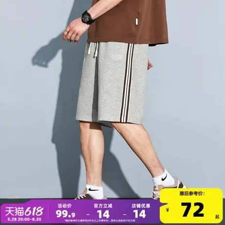 唐狮2025夏季新款男士休闲短裤拼接五分裤宽松运动直筒裤子小细节商品大图