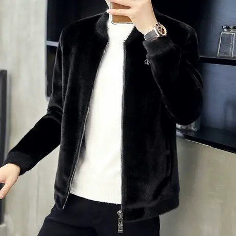 皮草潮流男冬季秋冬季外套冬装韩版秋装外衣服男装2023仿水貂毛绒商品大图