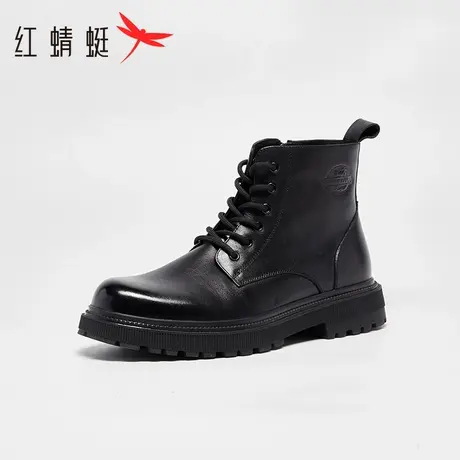商场专柜同款红蜻蜓时尚马丁靴男秋冬新款男鞋加绒保暖潮酷短靴商品大图