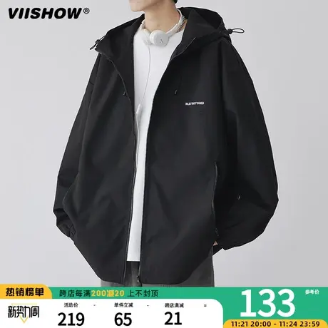 VIISHOW冲锋夹克款春秋季美式春秋潮牌户外机能防风痞帅夹克外套商品大图