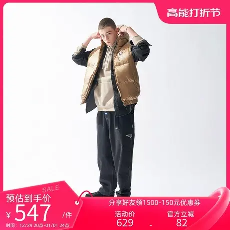 Aape旗舰店男装秋冬猿颜徽章字母刺绣小章宽松版牛仔长裤6909XXJ商品大图