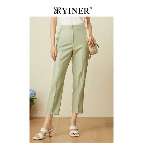 YINER音儿女装夏季法式优雅气质修身裤休闲裤商品大图