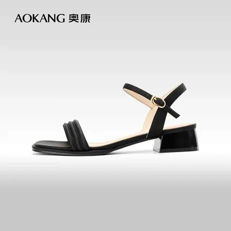 奥康女鞋 夏季新款休闲时尚女士时装凉鞋露趾气质优雅简约潮商品大图