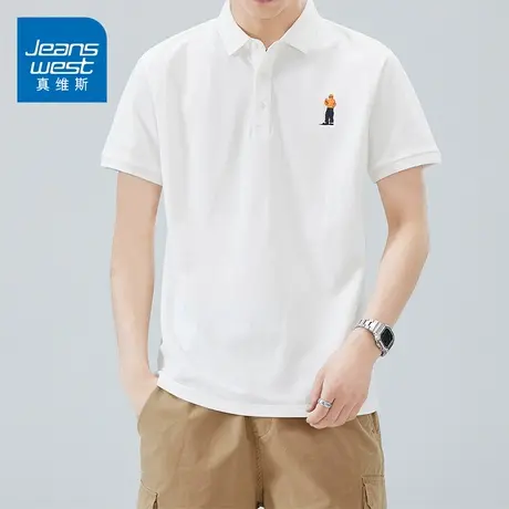 KZ真维斯卡通印花POLO衫痞帅短袖T恤男士体恤衫上衣服春夏季男装B商品大图