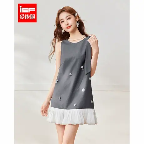 IEF/爱依服2025夏季新款法式名媛淑女气质设计感通勤显瘦背心裙图片