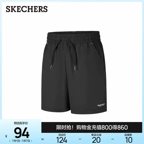 斯凯奇童装2025夏季新款男女中大童休闲裤时尚百搭直筒短裤五分裤图片